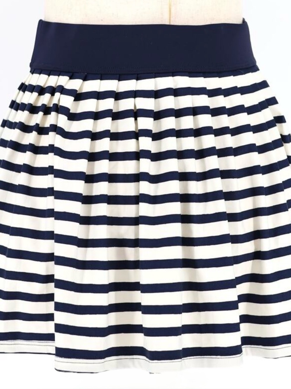 Woman’s KATE SPADE SWIM COVER UP SKIRT-Sz. Large Navy Blue stripped pleated